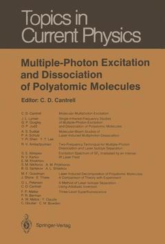 Couverture de l’ouvrage Multiple-Photon Excitation and Dissociation of Polyatomic Molecules