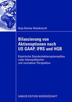 Cover of the book Bilanzierung von Aktienoptionen nach US GAAP, IFRS und HGB