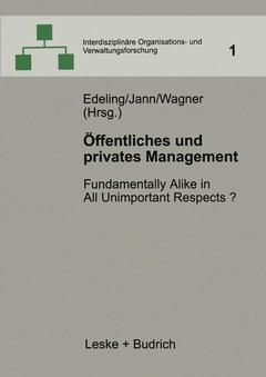 Cover of the book Öffentliches und privates Management