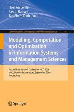 Couverture de l’ouvrage Modelling, Computation and Optimization in Information Systems and Management Sciences