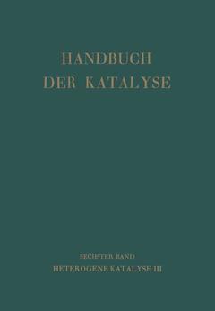 Couverture de l’ouvrage Handbuch Der Katalyse