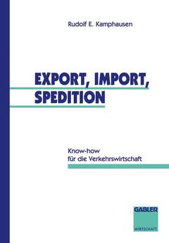 Couverture de l’ouvrage Export, Import, Spedition