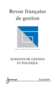 Couverture de l’ouvrage Revue française de gestion Volume 40 N° 245/Novembre-Décembre 2014