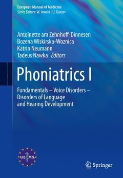Couverture de l’ouvrage Phoniatrics I