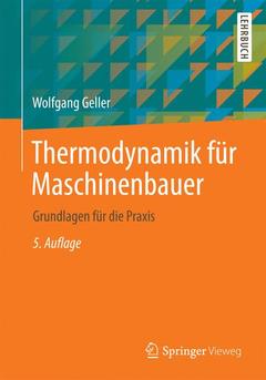 Couverture de l’ouvrage Thermodynamik für Maschinenbauer