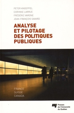 Couverture de l’ouvrage ANALYSE ET PILOTAGE DES POLITIQUES PUBLIQUES