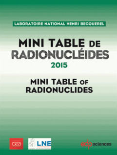 Couverture de l’ouvrage minitable de radionucleides - 2014