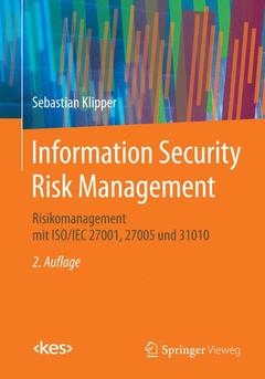 Couverture de l’ouvrage Information Security Risk Management