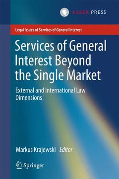 Couverture de l’ouvrage Services of General Interest Beyond the Single Market