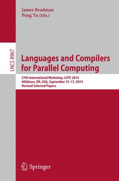 Couverture de l’ouvrage Languages and Compilers for Parallel Computing