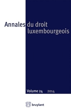 Couverture de l’ouvrage Annales du droit luxembourgeois 2014 - Volume 24