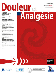 Cover of the book Douleur et Analgésie Vol. 28 N°1 - Mars 2015