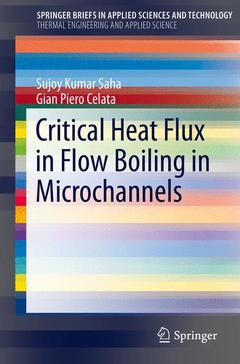 Couverture de l’ouvrage Critical Heat Flux in Flow Boiling in Microchannels