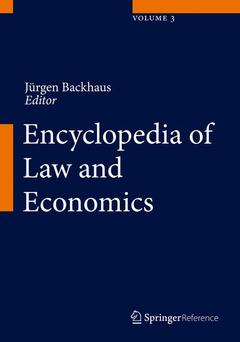 Couverture de l’ouvrage Encyclopedia of Law and Economics