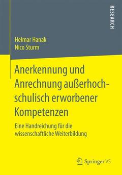 Couverture de l’ouvrage Anerkennung und Anrechnung außerhochschulisch erworbener Kompetenzen