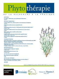 Couverture de l’ouvrage Phytothérapie Vol. 13 N°2 - avril 2015