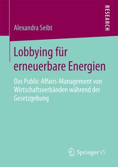 Couverture de l’ouvrage Lobbying für erneuerbare Energien