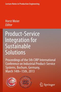 Couverture de l’ouvrage Product-Service Integration for Sustainable Solutions