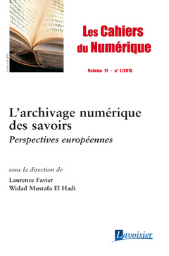 Couverture de l’ouvrage Les Cahiers du Numérique Volume 11 N° 1/Janvier-Mars 2015