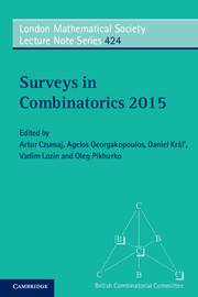 Couverture de l’ouvrage Surveys in Combinatorics 2015