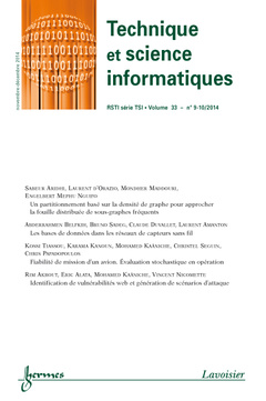 Couverture de l’ouvrage Technique et science informatiques RSTI série TSI Volume 33 N° 9-10/Novembre-Décembre 2014