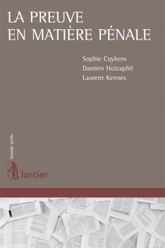 Cover of the book La preuve en matière pénale