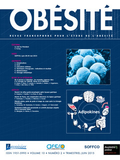 Couverture de l'ouvrage Obésité. Vol. 10 N° 2 - Juin 2015