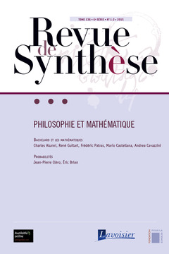 Couverture de l'ouvrage Revue de Synthèse Tome 136 - 6e Série - N° 1-2 -2015