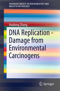 Couverture de l’ouvrage DNA Replication - Damage from Environmental Carcinogens