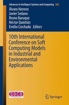 Cover of the book 10th International Conference on Soft Computing Models in Industrial and Environmental Applications