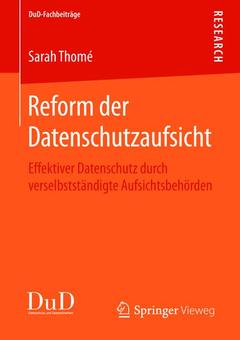 Couverture de l’ouvrage Reform der Datenschutzaufsicht