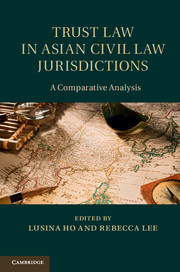 Couverture de l’ouvrage Trust Law in Asian Civil Law Jurisdictions