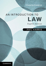 Cover of the book An Introduction to Law