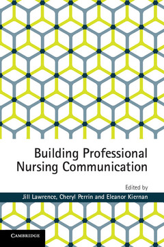 Couverture de l’ouvrage Building Professional Nursing Communication