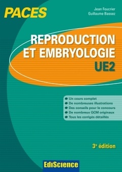 Couverture de l’ouvrage Reproduction et Embryologie-UE2 PACES - 3e éd.