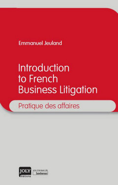 Couverture de l’ouvrage introduction to french business litigation