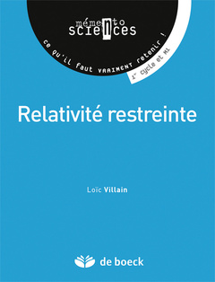 Cover of the book Relativité restreinte