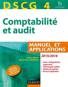 Couverture de l’ouvrage DSCG 4 - Comptabilité et audit - 2015/2016