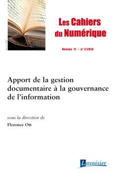 Couverture de l’ouvrage Les Cahiers du Numérique Volume 11 N° 2/Avril-Juin 2015