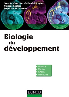 Couverture de l’ouvrage Biologie du développement