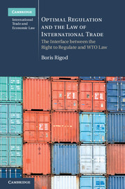 Cover of the book Optimal Regulation and the Law of International Trade