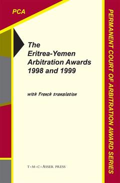 Couverture de l’ouvrage The Eritrea-Yemen Arbitration Awards 1998 and 1999