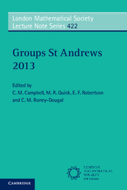Couverture de l’ouvrage Groups St Andrews 2013