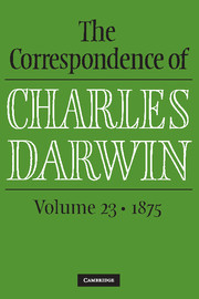 Couverture de l’ouvrage The Correspondence of Charles Darwin: Volume 23, 1875
