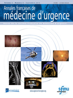 Cover of the book Annales françaises de médecine d'urgence Vol. 5 n°4 - Septembre 2015