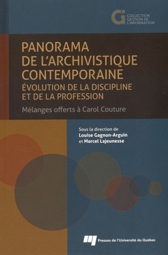 Cover of the book PANORAMA DE L'ARCHIVISTIQUE CONTEMPORAINE