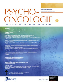 Couverture de l’ouvrage Psycho-Oncologie Vol. 9 N° 3 - septembre 2015