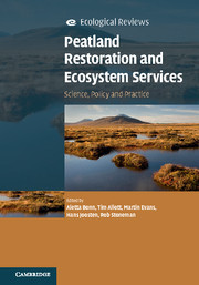Couverture de l’ouvrage Peatland Restoration and Ecosystem Services