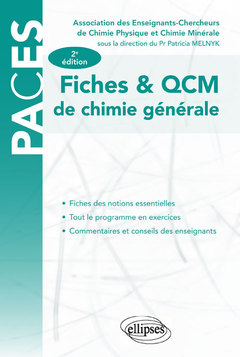 Couverture de l’ouvrage UE1 - UE3 - UE spé pharmacie – Fiches et QCM de chimie générale – 2e édition