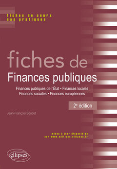 Couverture de l’ouvrage Fiches de Finances publiques - 2e édition